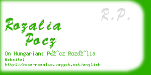 rozalia pocz business card